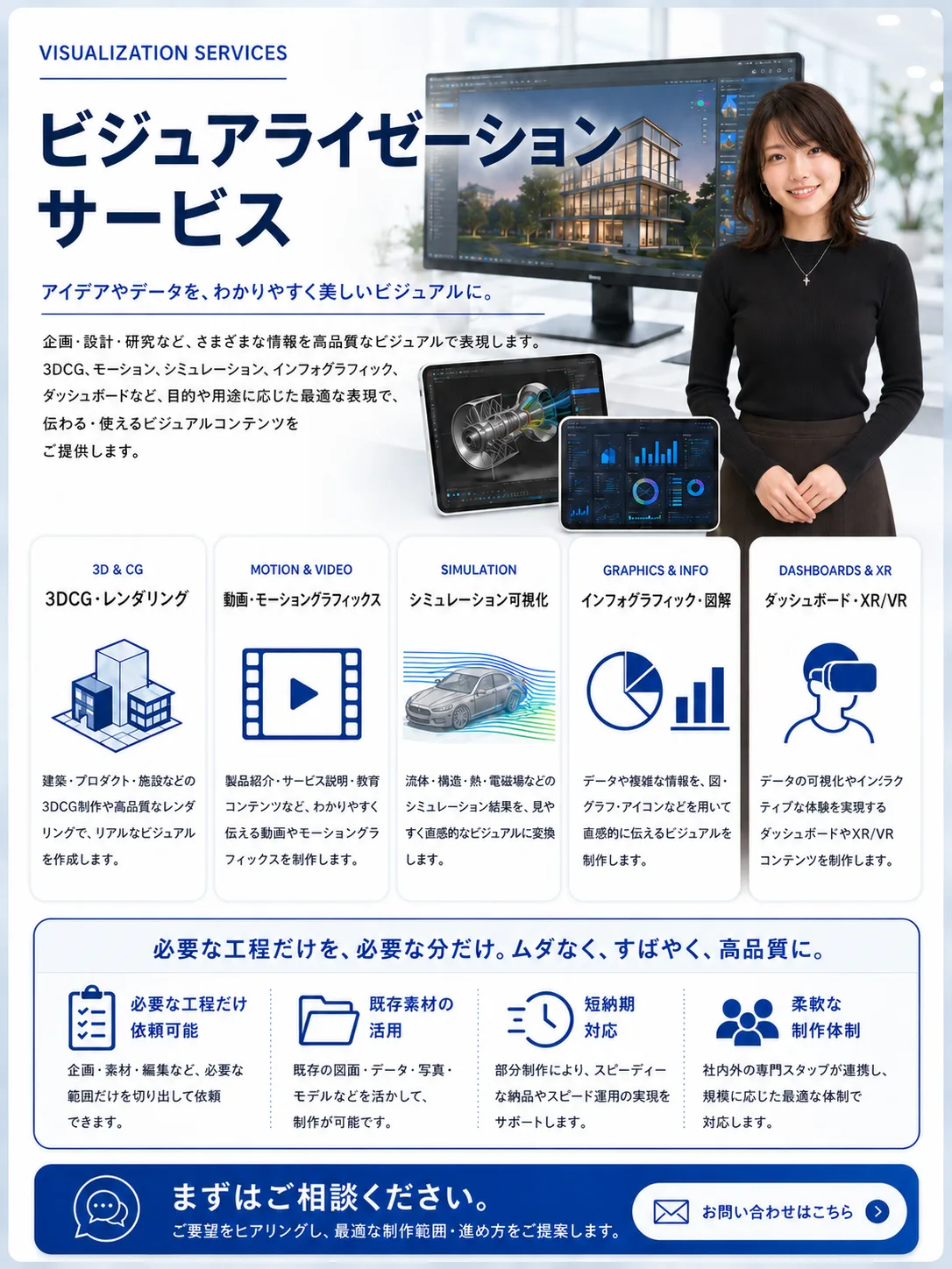 映像制作サービスの資料プレビュー