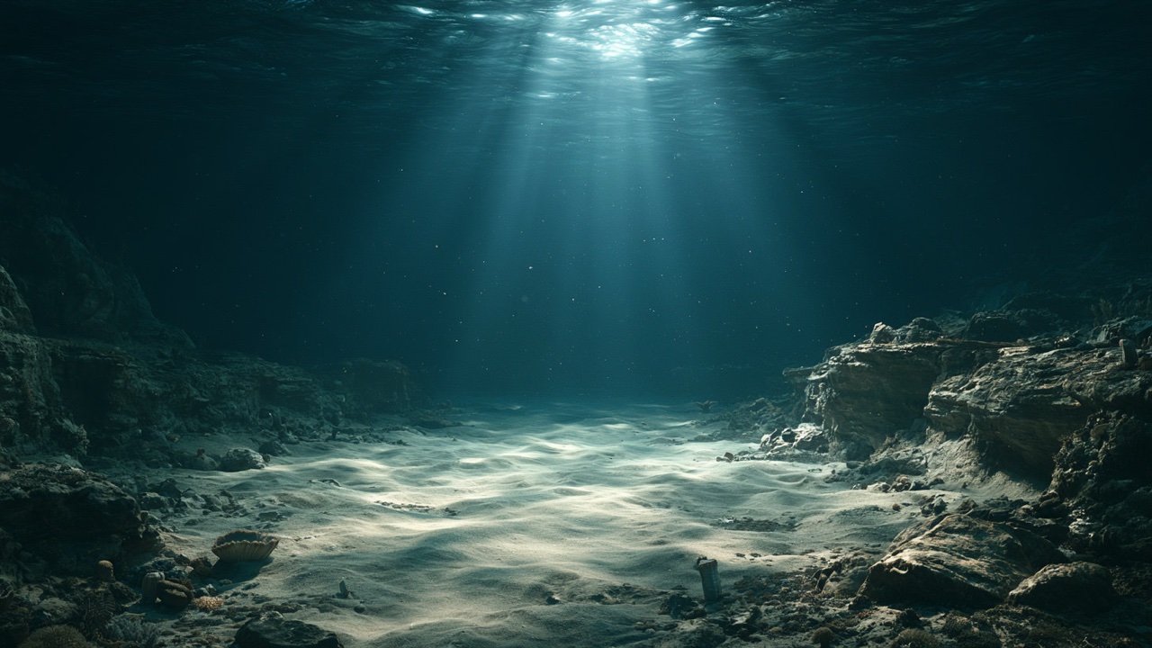 白亜紀の海底の背景参考画像