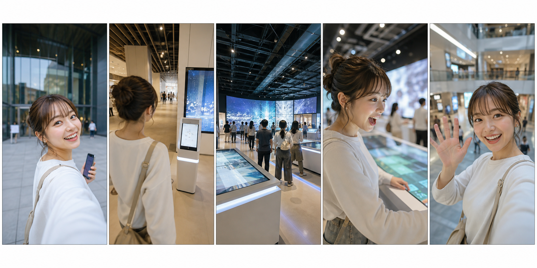 SNSアンバサダーが施設を案内する5コマコンテ